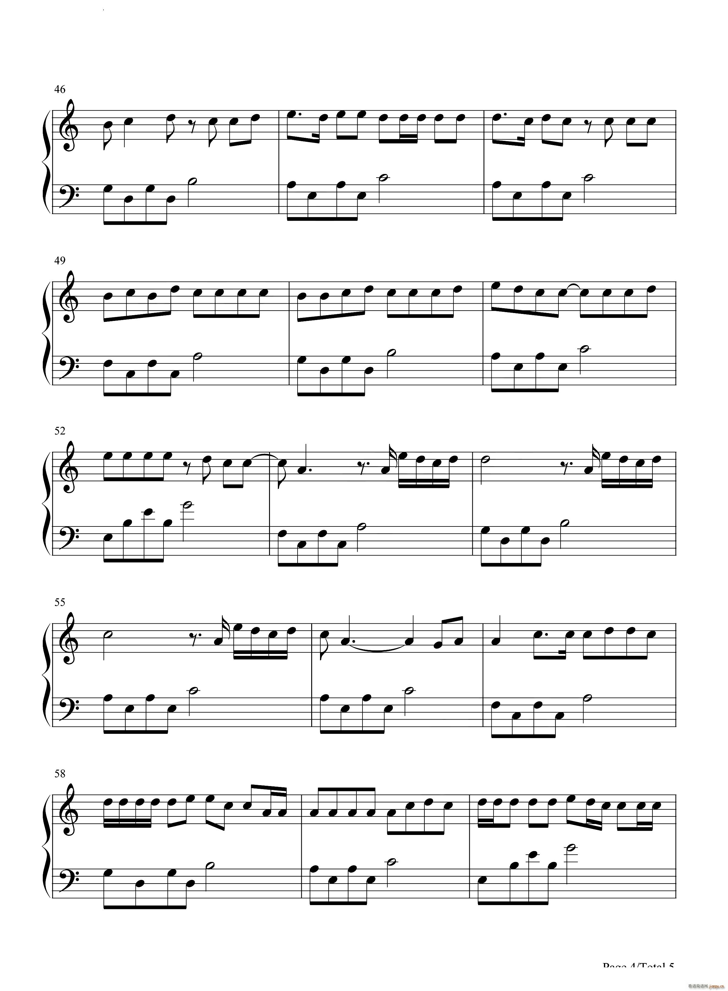 雪 Distance(钢琴谱)5