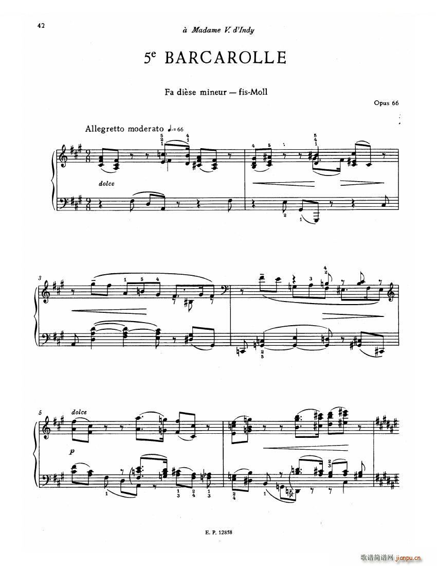 Faure 13 Barcarolle(钢琴谱)44