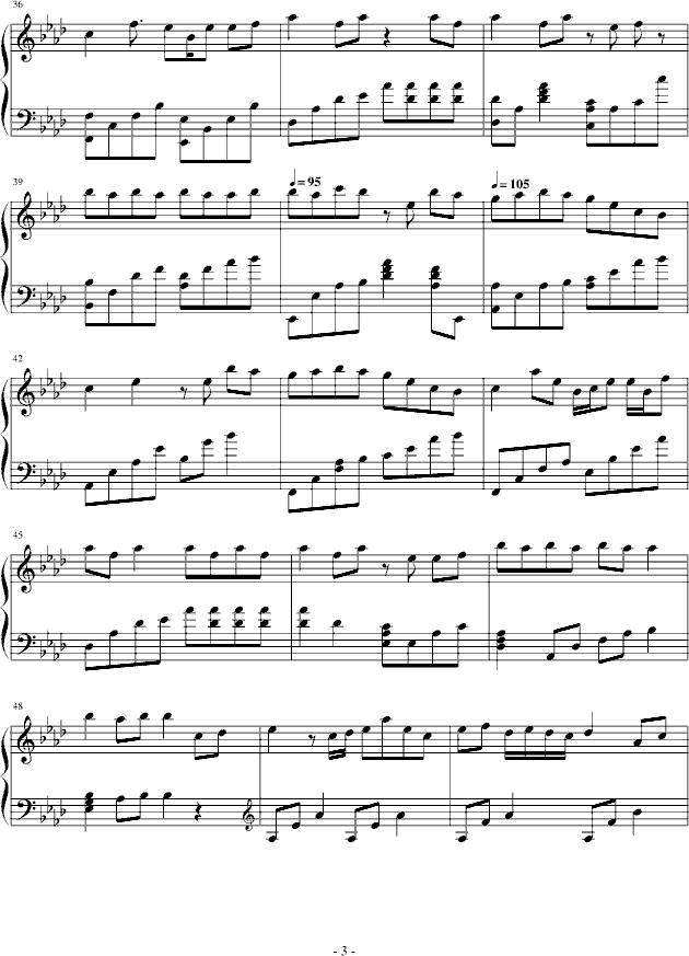 天黑黑(钢琴谱)3