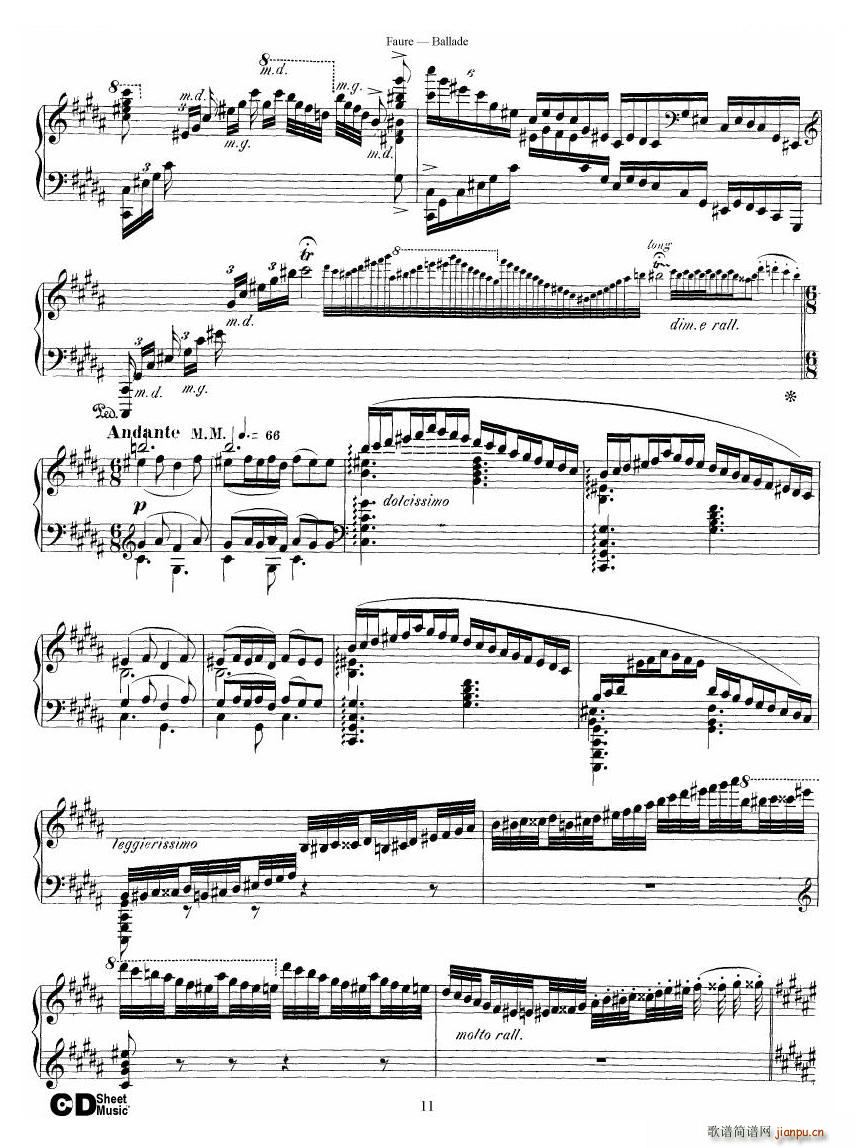 Faure Ballade Op 19 Ballade Op 19(十字及以上)11