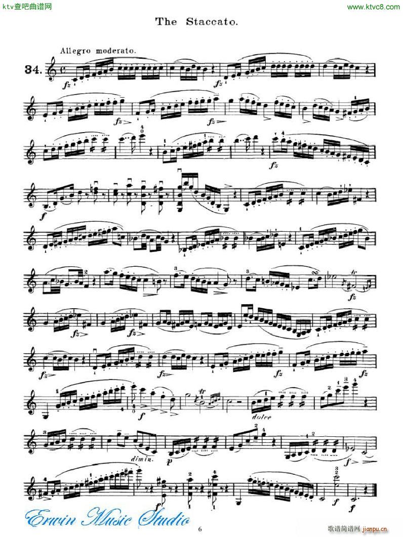 马扎斯 75首渐进式旋律练习 图书2 27首Brilliante 练习1(十字及以上)6