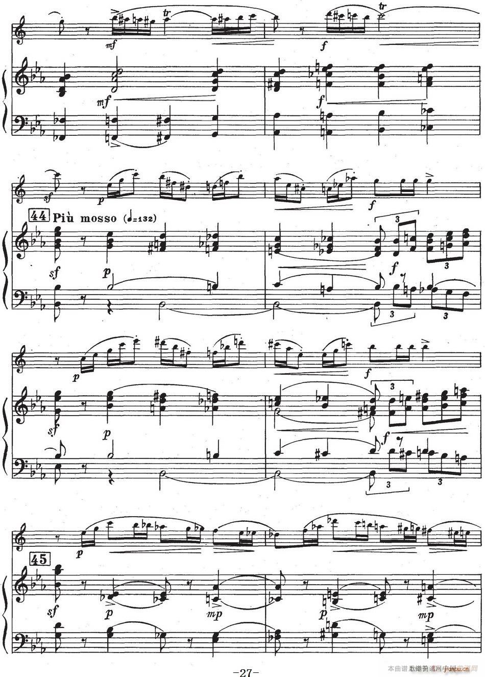 Glazunov Op 109 格拉组诺夫协奏曲Op 109 萨克斯 钢琴伴奏(钢琴谱)27