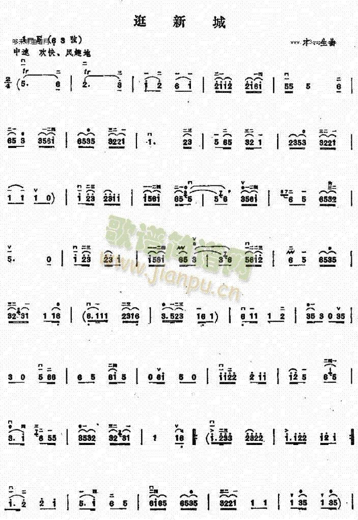 逛新城(二胡谱)1