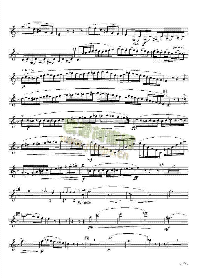 六级外国乐曲管乐类单簧管(其他乐谱)9