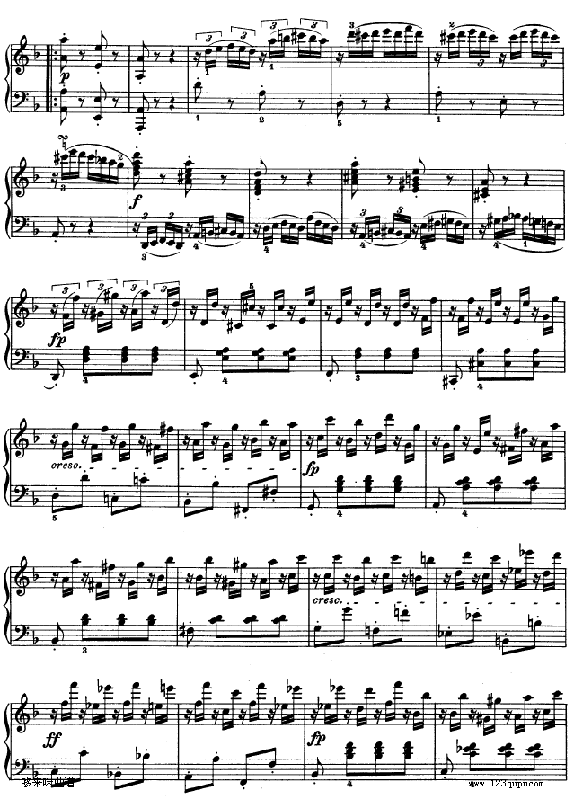 F大调第六钢琴奏鸣曲-Op.10—2-贝多芬(钢琴谱)3