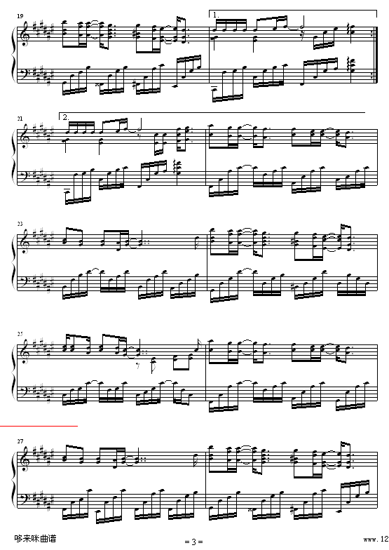 野百合也有春天-阿桑-孟庭苇(钢琴谱)3