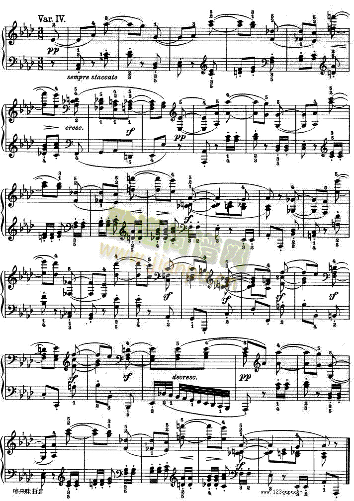 第十二钢琴奏鸣曲--贝多芬(钢琴谱)6