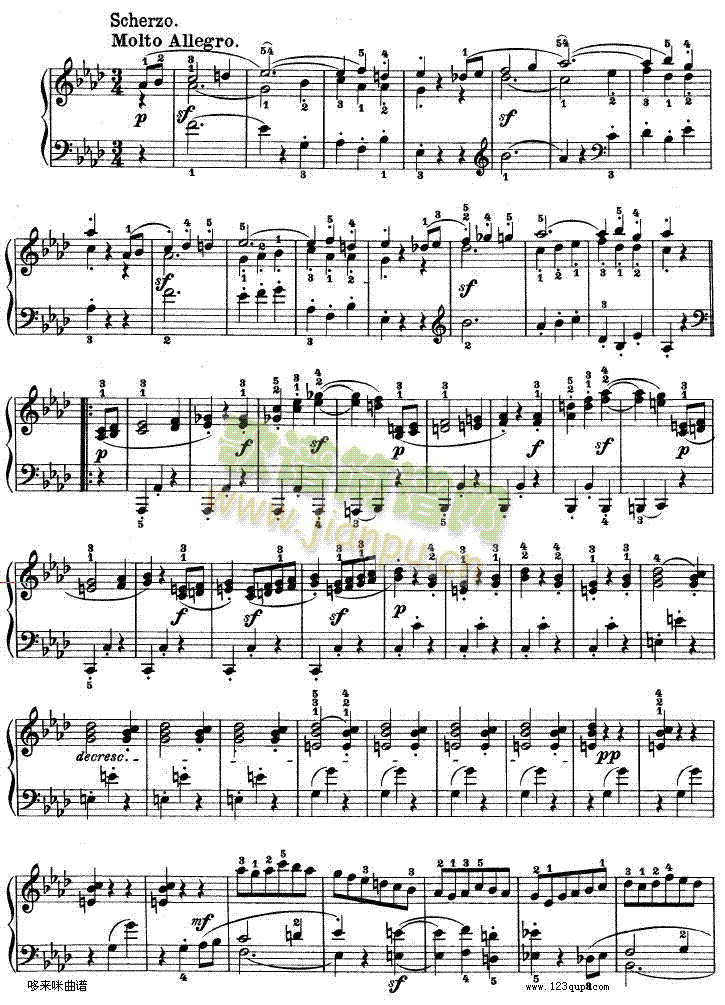 第十二钢琴奏鸣曲--贝多芬(钢琴谱)9