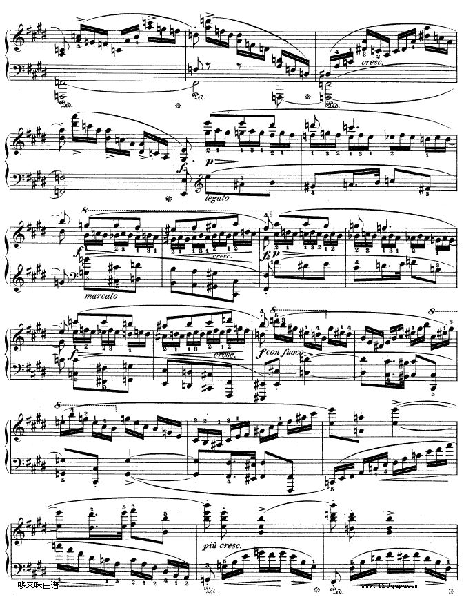 钢琴第一协奏曲op.11-3-肖邦(钢琴谱)13