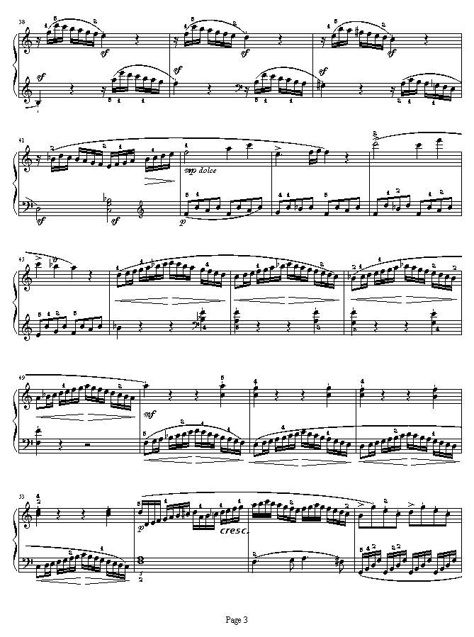 C大调第16钢琴奏鸣曲K.545第一乐章(钢琴谱)3