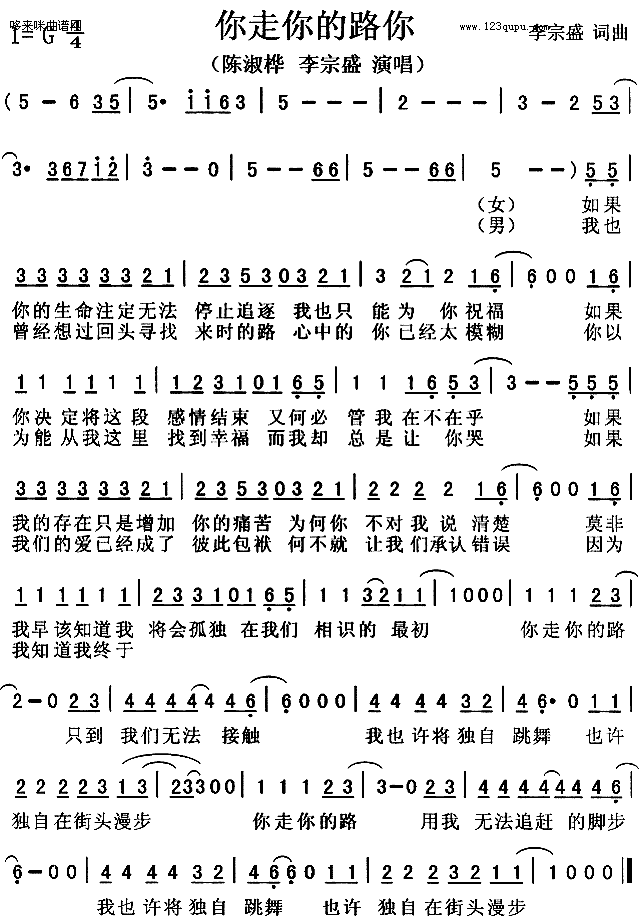 你走你的路-陈淑桦、李宗盛(十字及以上)1