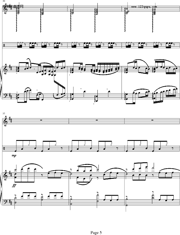 D大调卡农-钢琴华丽版-帕赫贝尔-Pachelbel(钢琴谱)5