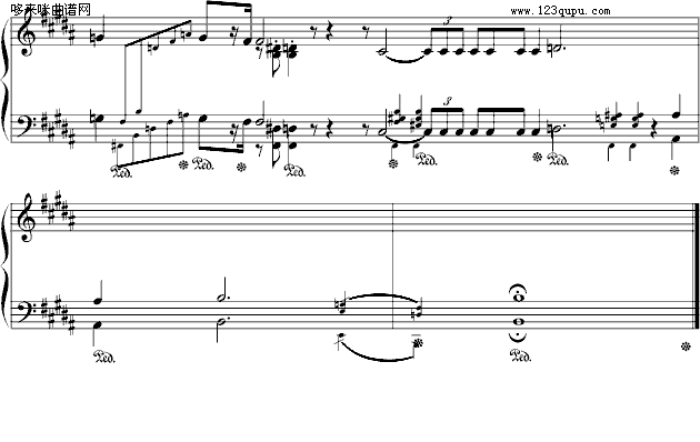 B大调夜曲Op.32No.1-肖邦(钢琴谱)5