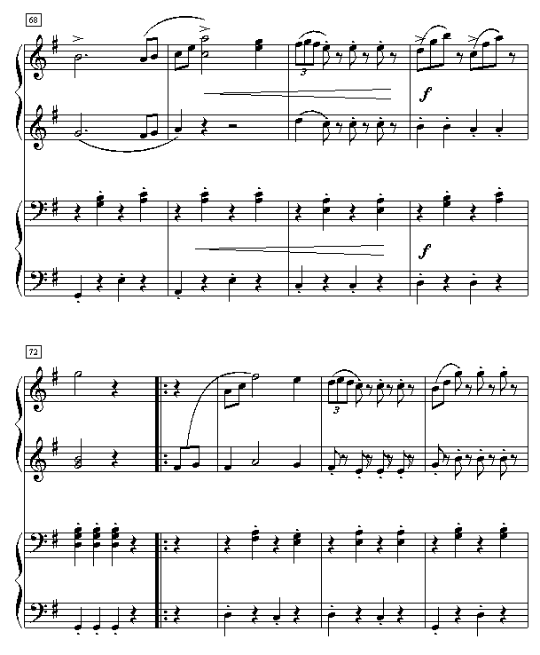 拉德斯基进行曲(钢琴谱)9