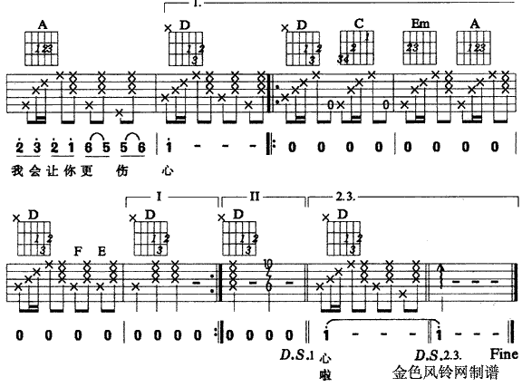 爱我久久(吉他谱)3