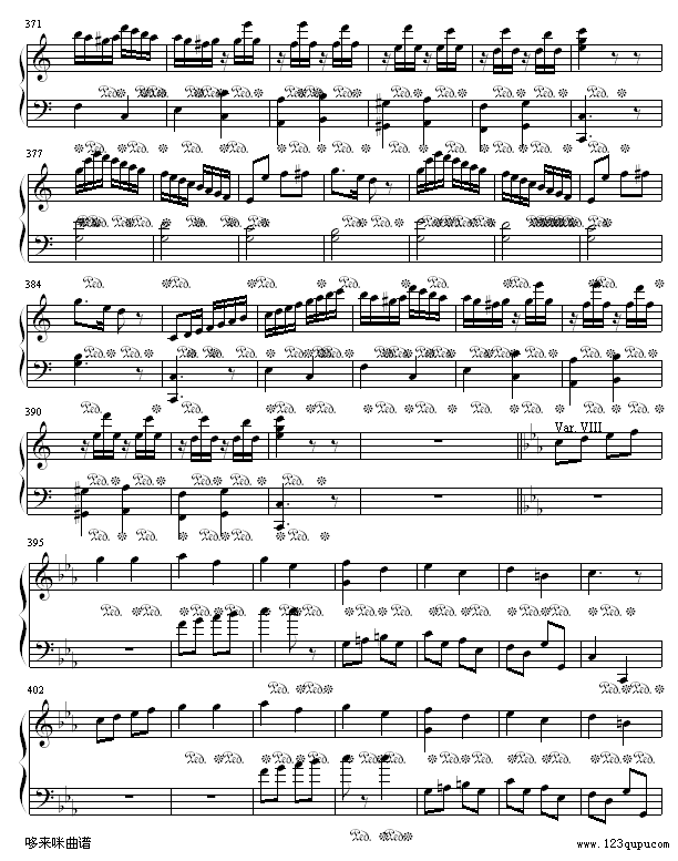 小星星变奏曲-莫扎特(钢琴谱)11