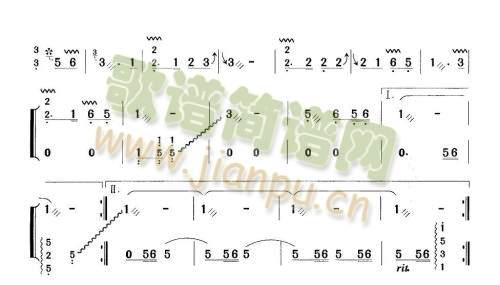 甜蜜蜜(古筝扬琴谱)3