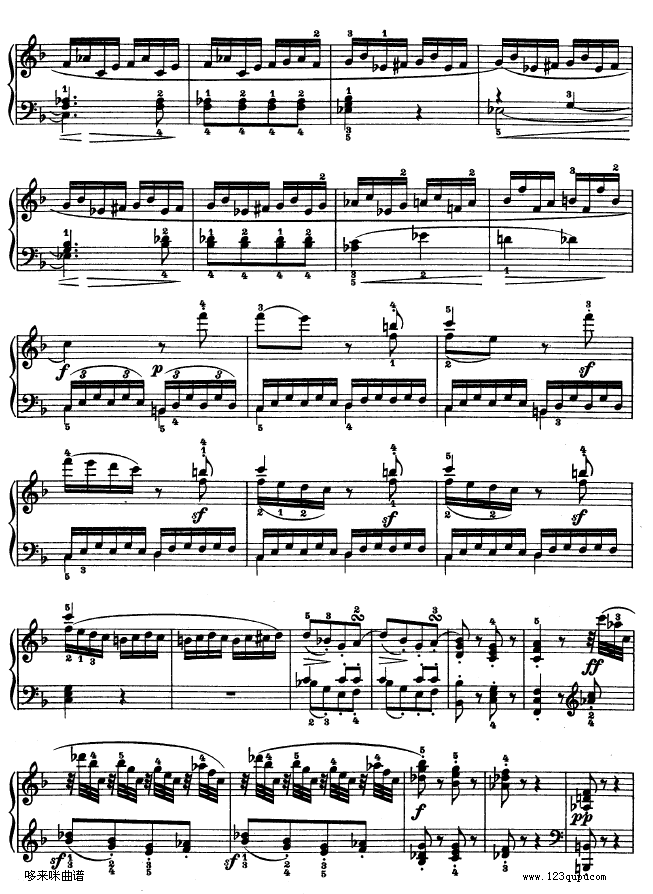 F大调第六钢琴奏鸣曲-Op.10—2-贝多芬(钢琴谱)6