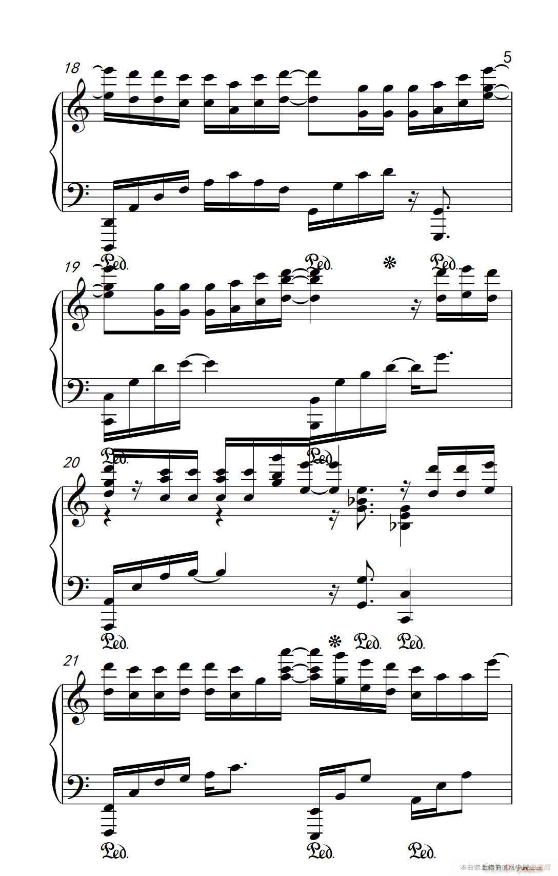 认真的雪 弹吧音教 制谱版(钢琴谱)6