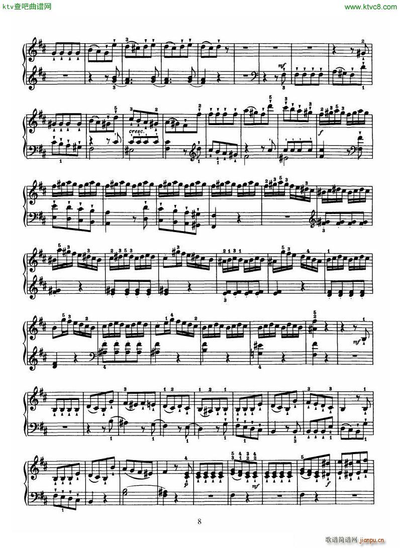 Haydn Piano Sonata No 32 In B(钢琴谱)8