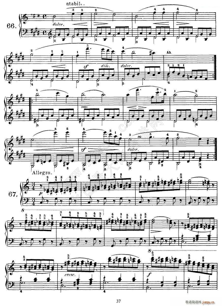 Czerny 100 Progressive Studies Op 139 58 68(钢琴谱)5