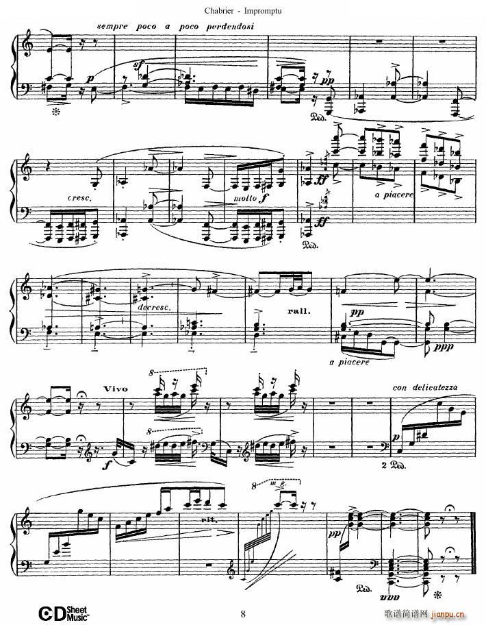 Chabrier Impromptu Impromptu(十字及以上)8
