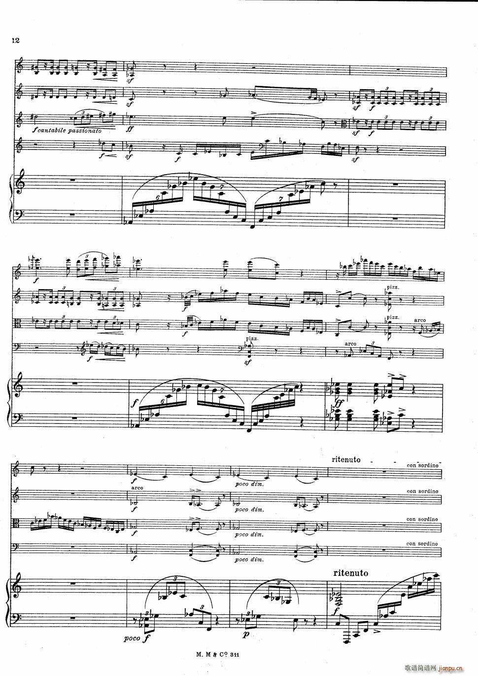 Bax Quintet for Harp and Strings(钢琴谱)12