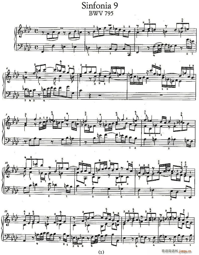 Sinfonia 9 BWV-795(十字及以上)1