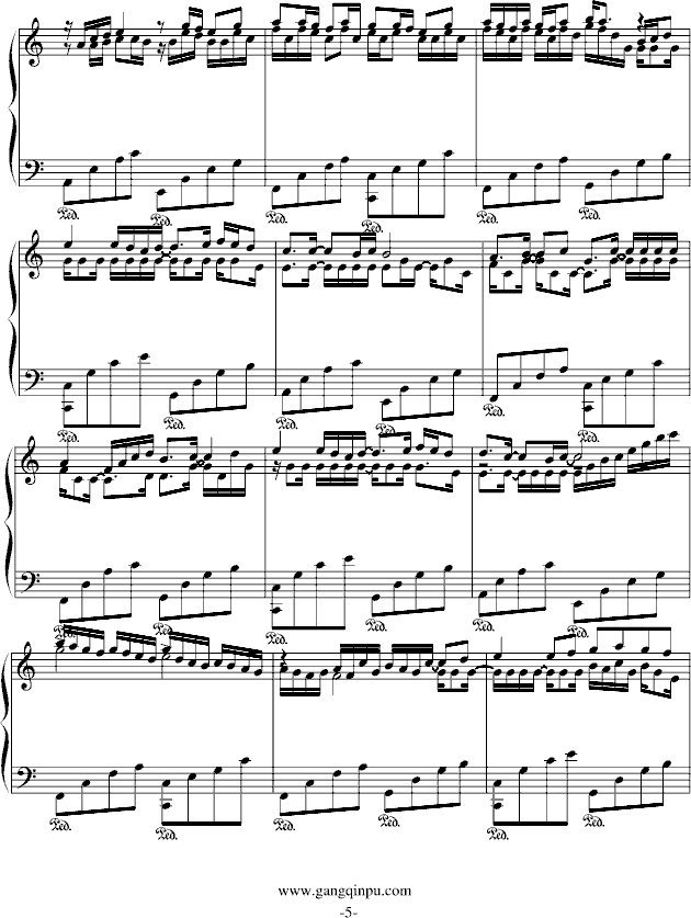 卡农(钢琴谱)5