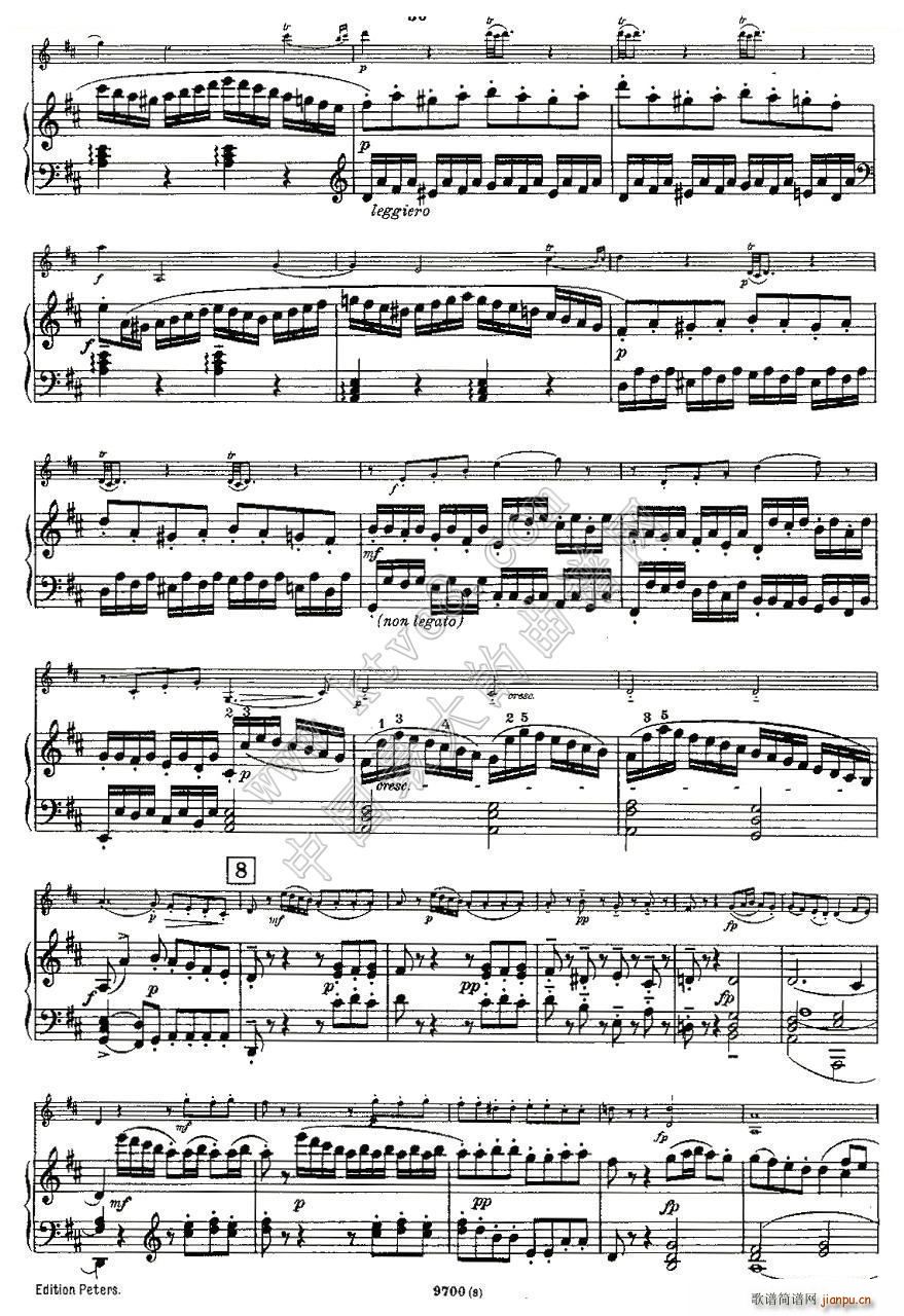 Mozart Violin Sonata No 3 KV 306 第三小提琴奏鸣曲(小提琴谱)9