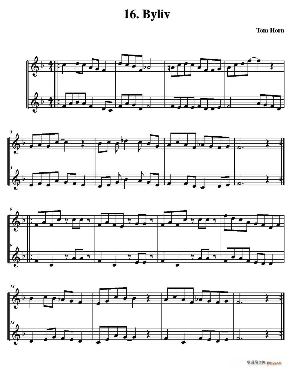 Byliv 简易二重奏(总谱)1