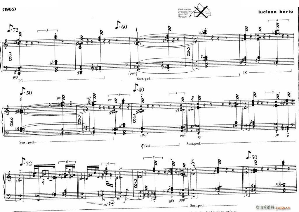 Berio Sequenza IV Sequenza IV(十字及以上)3