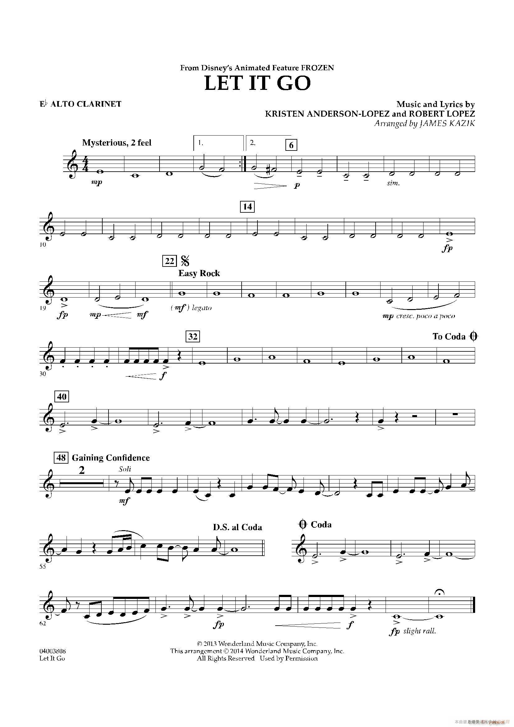 Let it go 冰雪奇缘 主题曲 交响管乐(十字及以上)7