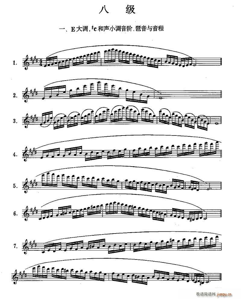 长笛八级考级 第一 二部分(笛箫谱)1