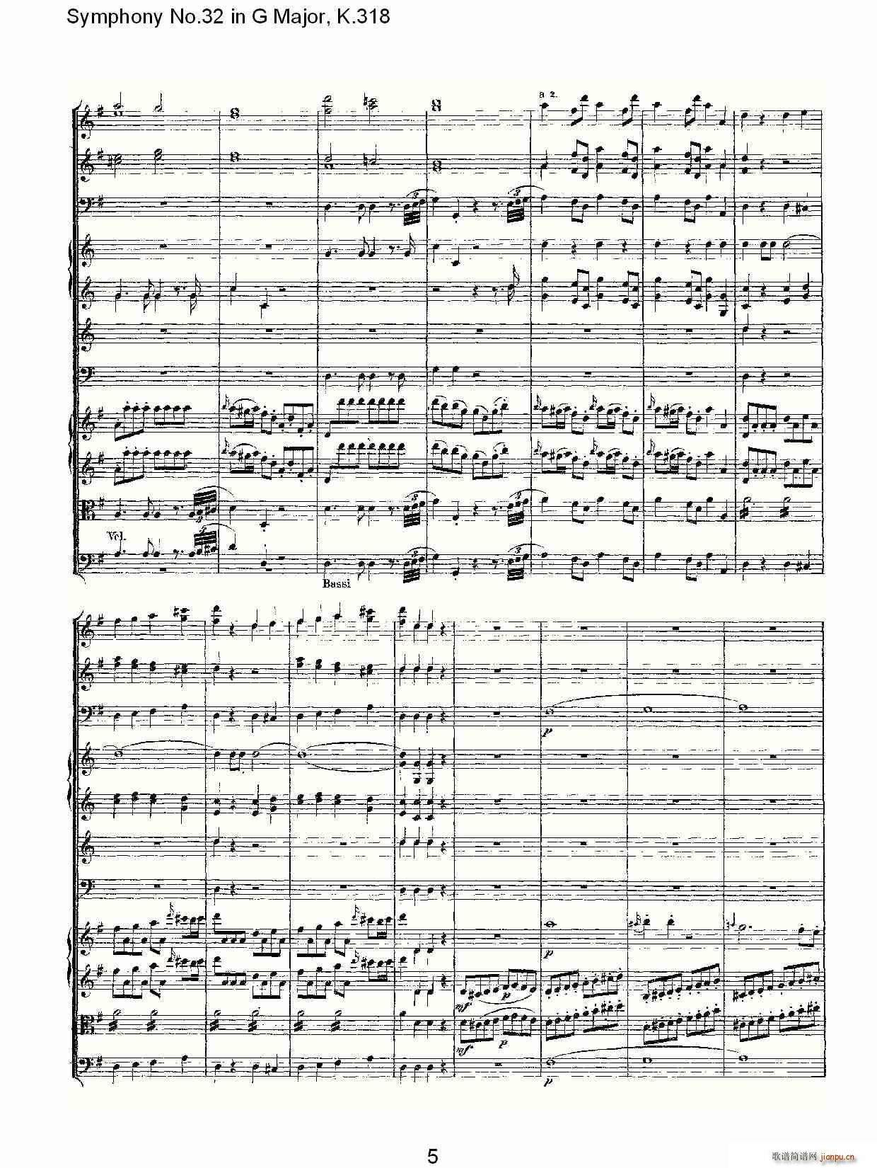 Symphony No.32 in G Major, K.318(十字及以上)5