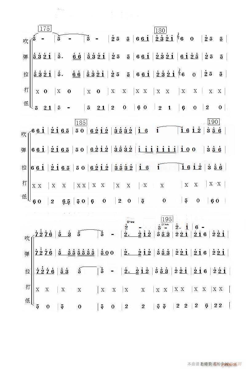 淮河迎春 吹打乐(八字歌谱)7