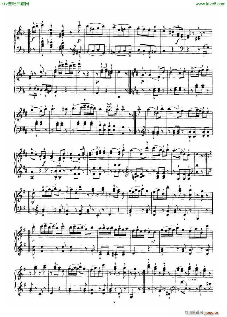 Haydn Piano Sonata No 37 In D(钢琴谱)7