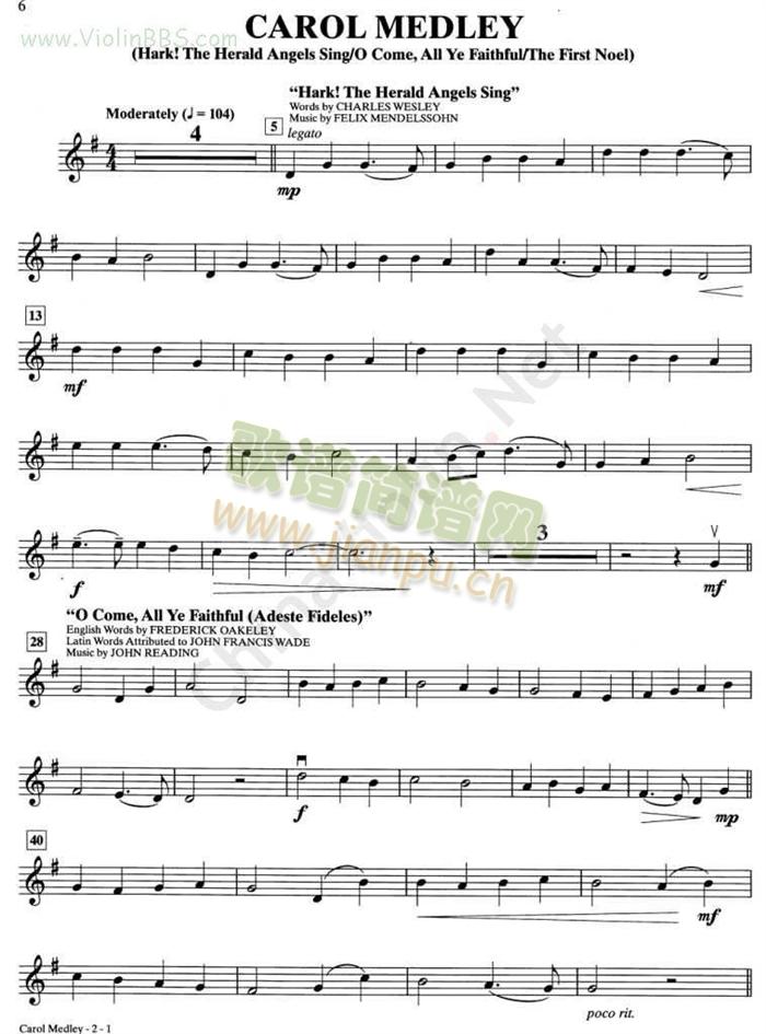 2.CAROL(小提琴谱)1