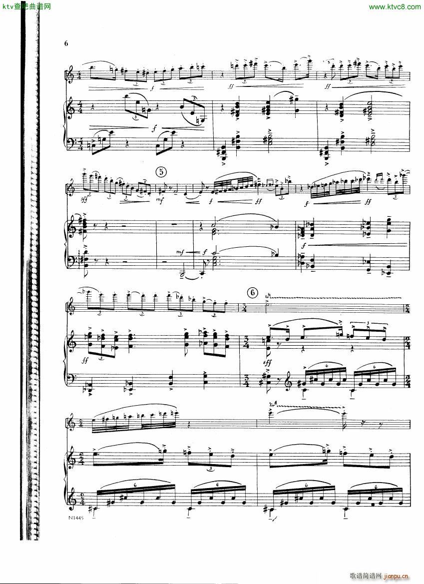 Burton E Flute sonatina score(钢琴谱)5