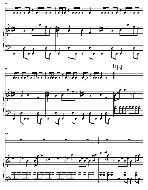 忍者 (钢琴谱)3