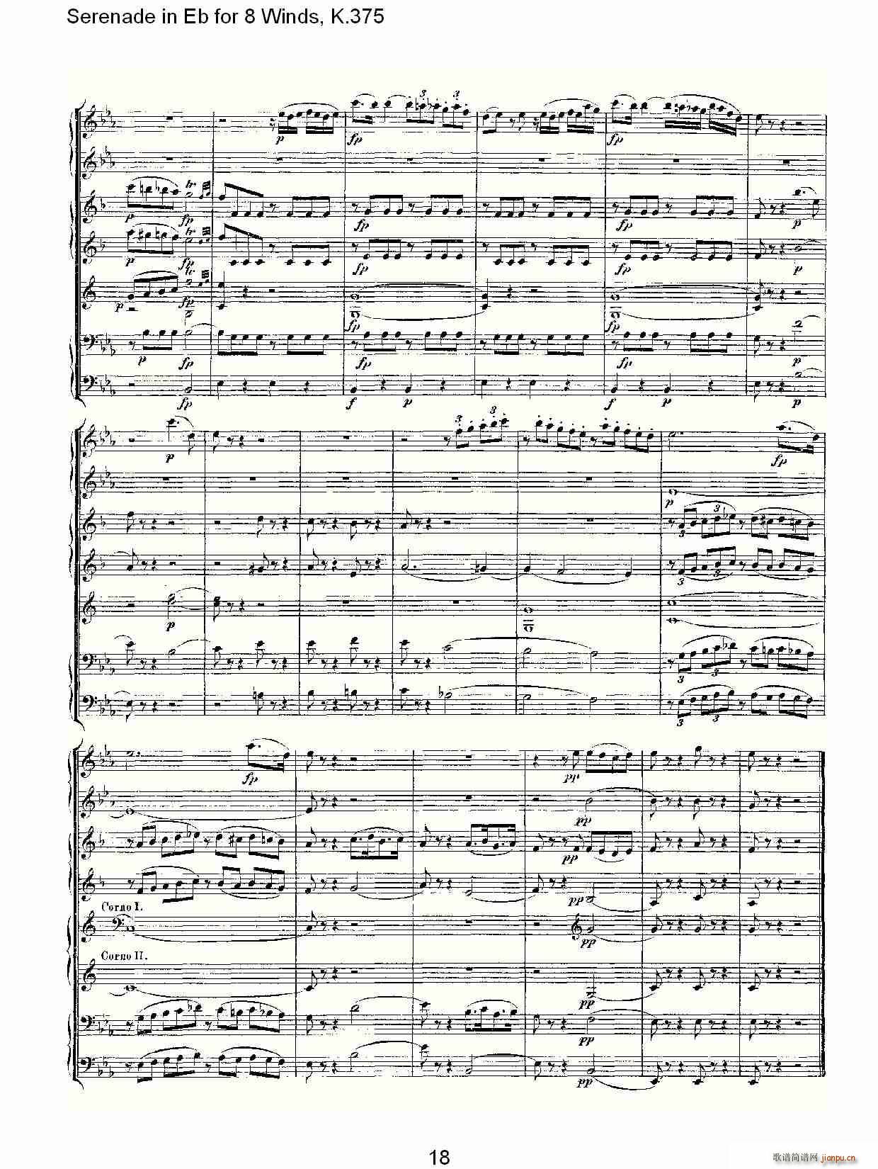Serenade in Eb for 8 Winds, K.375(十字及以上)18