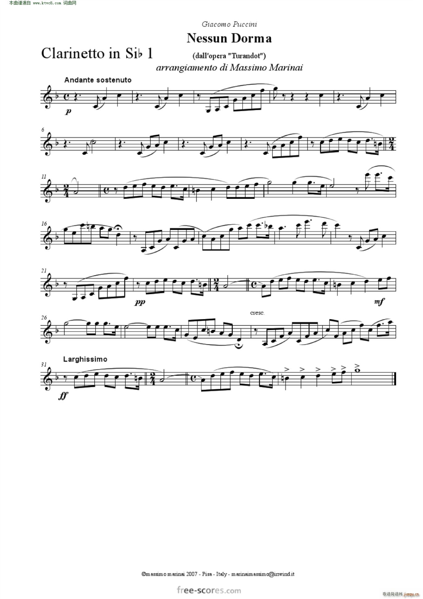NessunDorma今夜无人入睡 管弦乐 含各声部(总谱)11