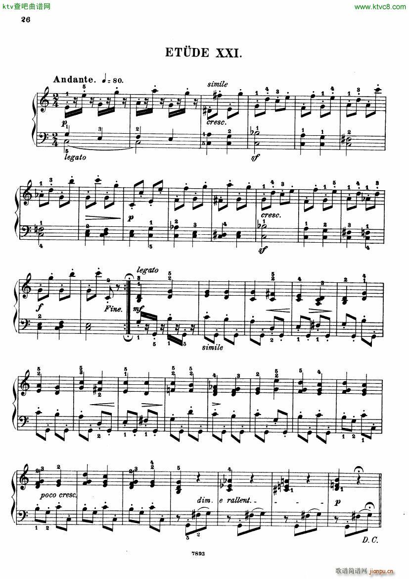 Henri Bertini 1798 1876 25 Easy Etudes Op 100(钢琴谱)27