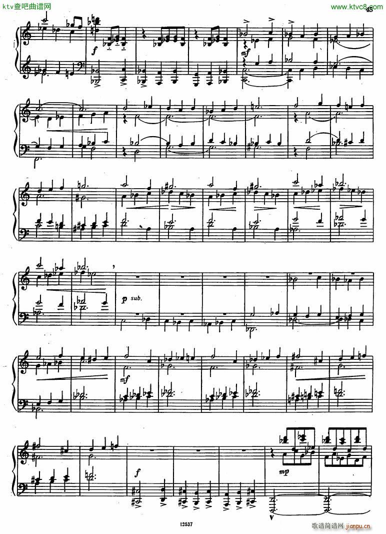 Flyarkovsky 6 preludes and fugues(钢琴谱)45