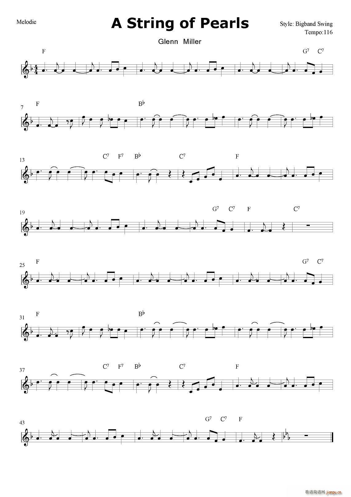 A String of Pearls(电子琴谱)1