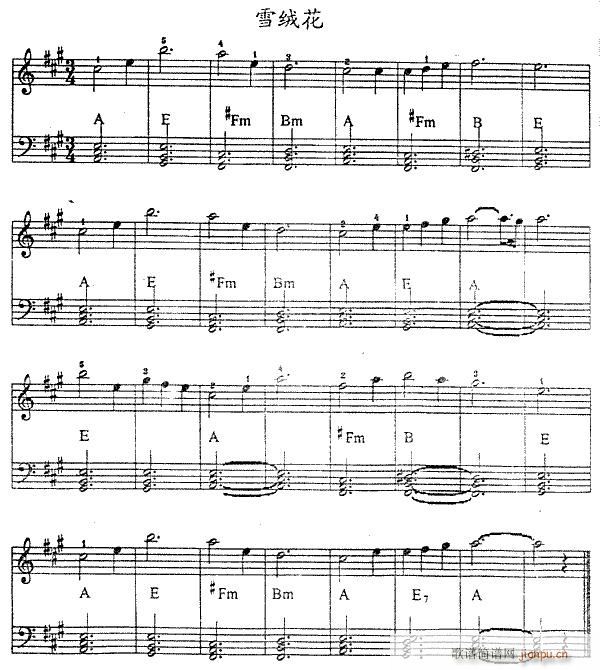 电子琴-雪绒花(单簧管谱)1