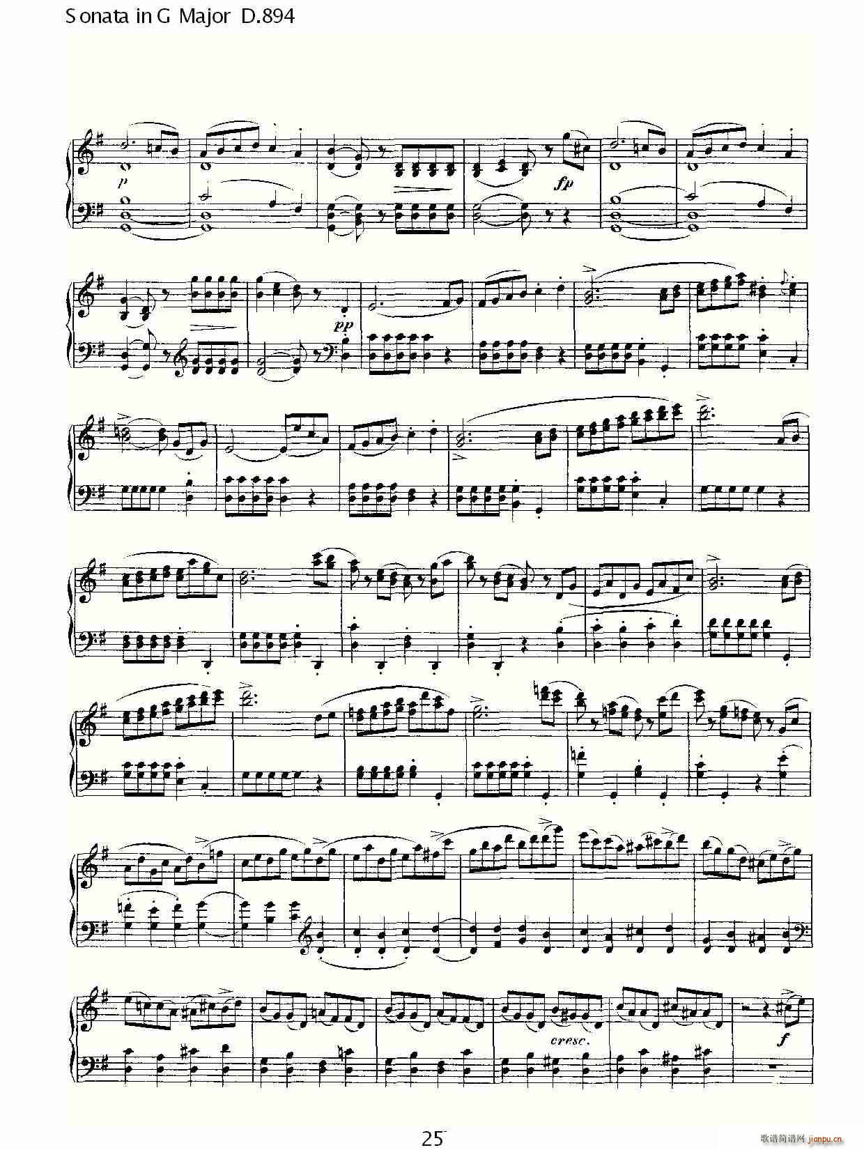 Sonata in G Major D.894(十字及以上)26