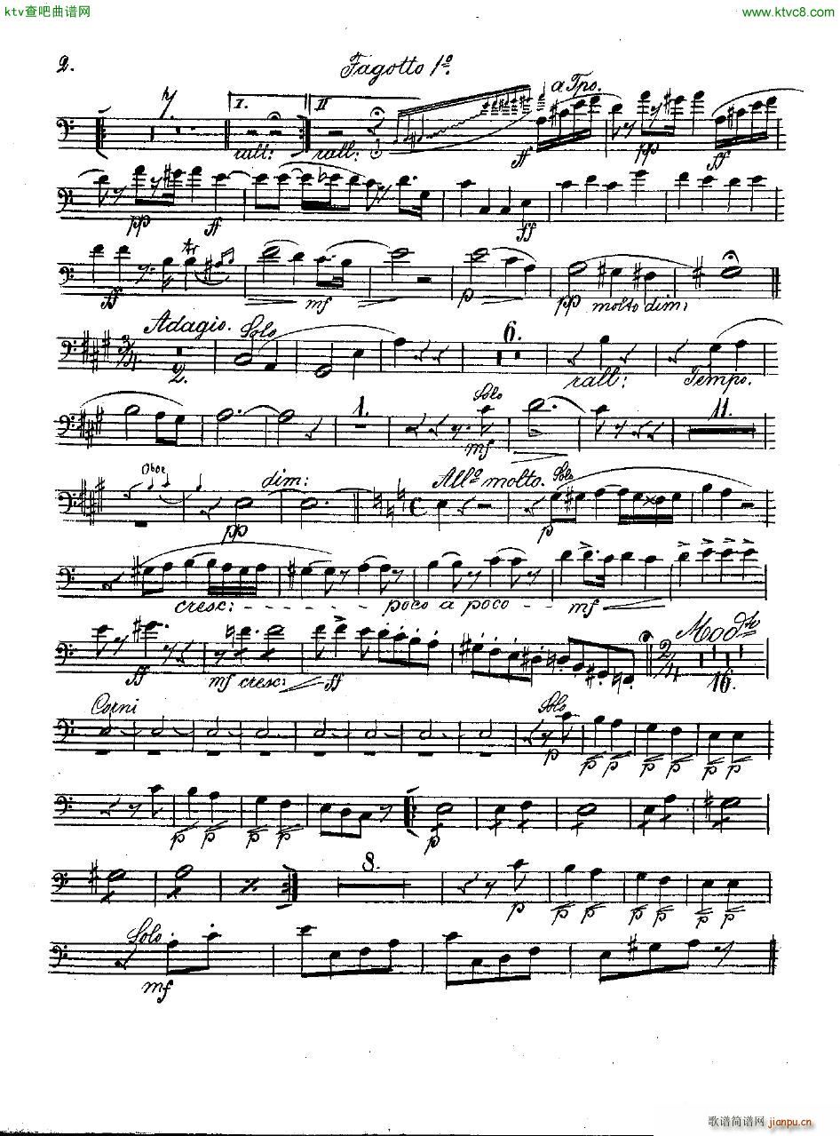 Andersen op 2 Ungarische Fantasie orch parts(钢琴谱)37