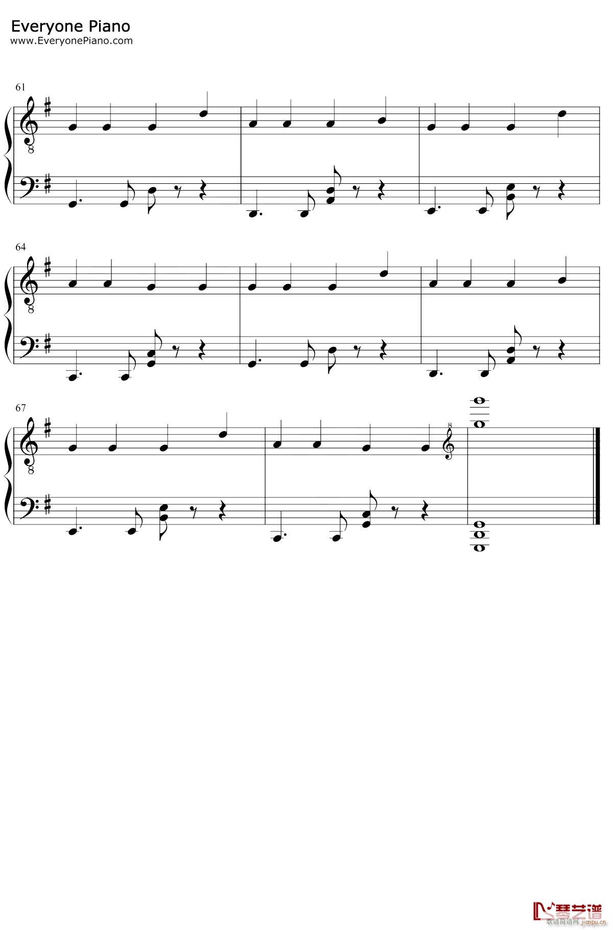 鹿BeFree(钢琴谱)5