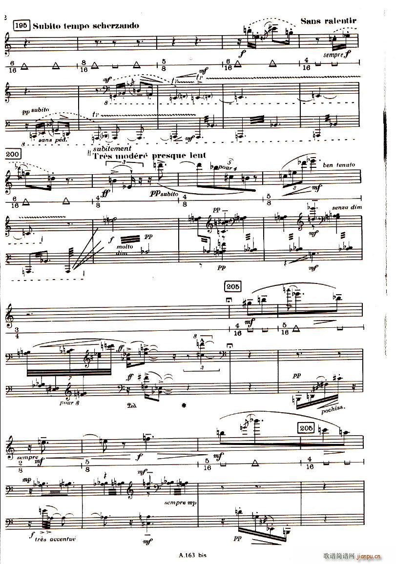 Boulez Sonatine Pour Flute Et Piano(钢琴谱)12